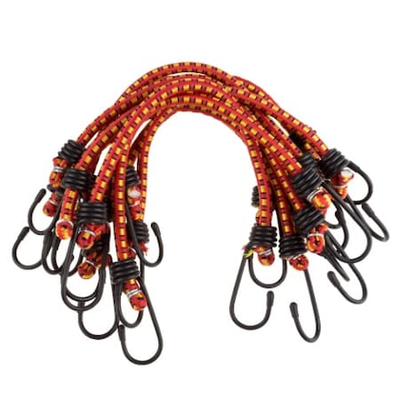 Fleming Supply 12" Bungee Cords - 10 Pack 120896ZSS